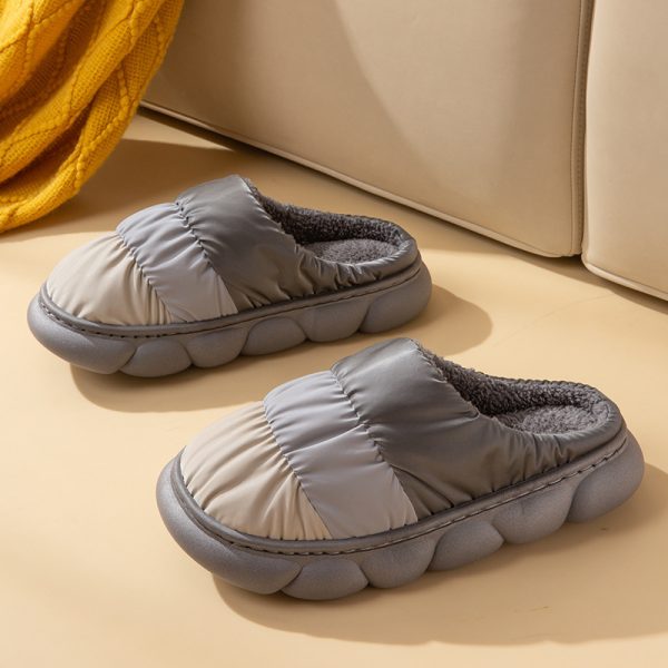 Gradient Slippers Plush Winter Shoes Women House Bedroom Slippers - Image 8