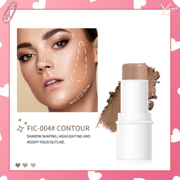 Highlighter Pen Face Concealer Contouring Bronzer Brighten 3D Contour Makeup And 3 In 1 Blush Eyeshadow Lipstick Stick - Image 6