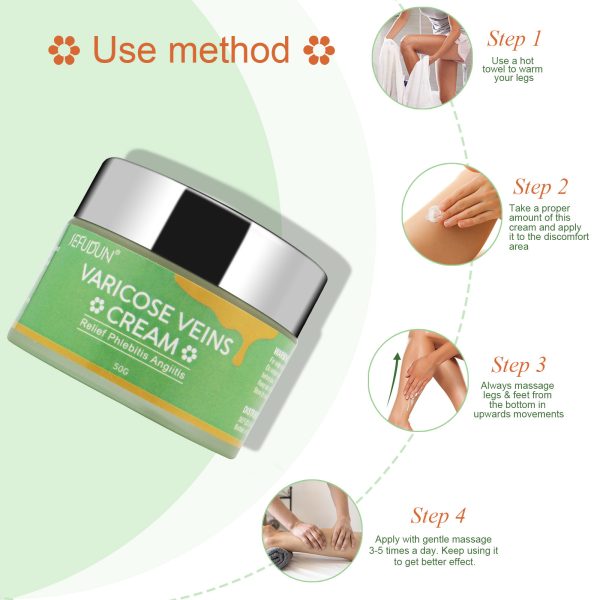 Vein Cream Red Blood Streaks Repair Earthworm Leg Bruises Bulge Relief Pain Safflower Ointment Varicose Cream - Image 6