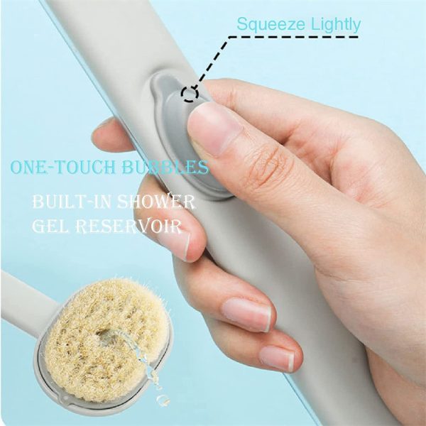 Dual-purpose Shower Brush Multifunctional Detachable Bath Brush Back Body Bath Shower Sponge Scrubber Brushes With Handle Massager Bathroom Brush Gadgets - Image 4