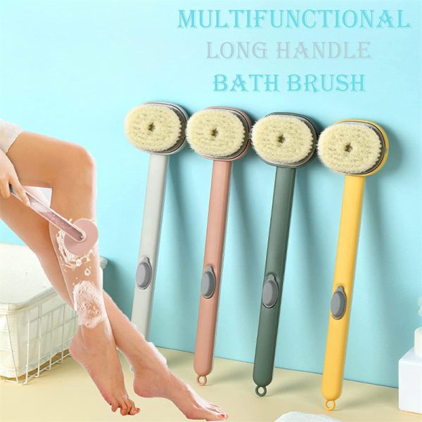 Dual-purpose Shower Brush Multifunctional Detachable Bath Brush Back Body Bath Shower Sponge Scrubber Brushes With Handle Massager Bathroom Brush Gadgets - Image 2