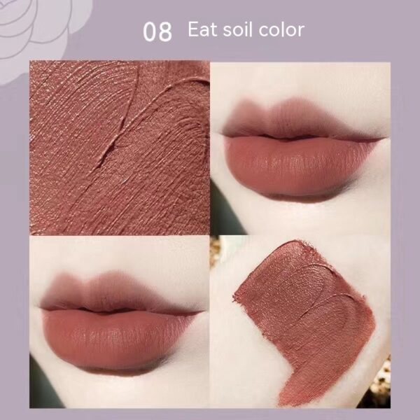 Matte Finish Long Lasting No Stain On Cup Discoloration Resistant Lipstick Lip Liner - Image 10