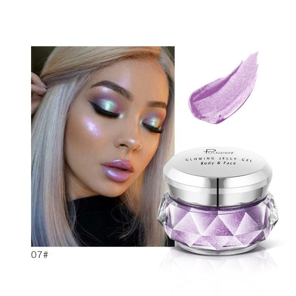 Face Highlighter Jelly Gel Mermaid Eyeshadow Glow Body Glitter Festival Makeup Iluminador Gold Liquid Highlighter Bronzer - Image 10
