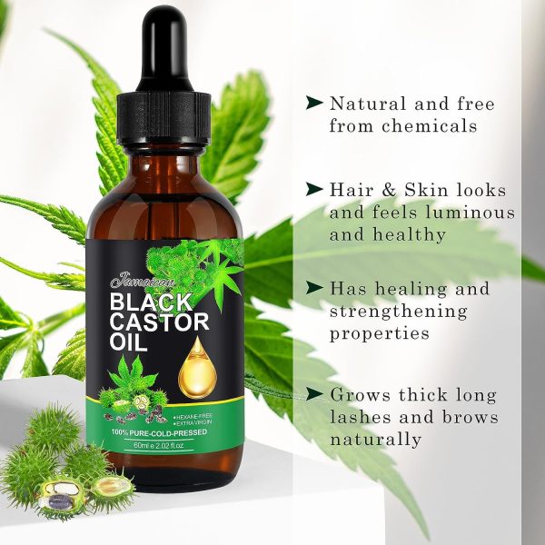 Black Castor Oil Massage Oil Hair Care Essential Oil Cross-border - Image 5