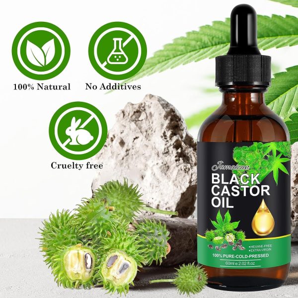 Black Castor Oil Massage Oil Hair Care Essential Oil Cross-border - Image 3