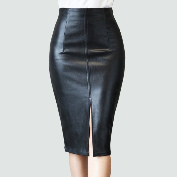 Pencil Leather Skirt