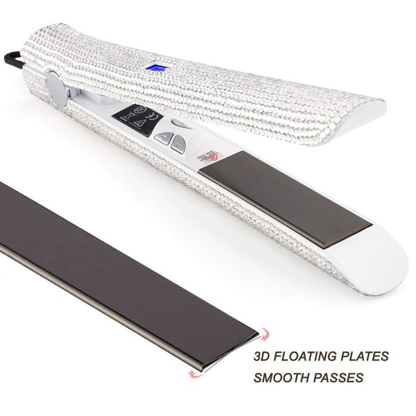 Professional Glitter Hair Flat Iron Titanium Plate Diamond Hair Straightener Crystal Hair Styling Hot Tools - Image 5