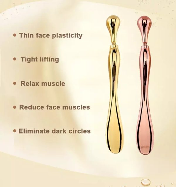 Eye Cream Stick Roller For Face Metal Spatula Puff Applicator Eye Cream Massager Facial Cream Massage Sticks Eye Metal Makeup Spatula Eye Wand 10cm - Image 6