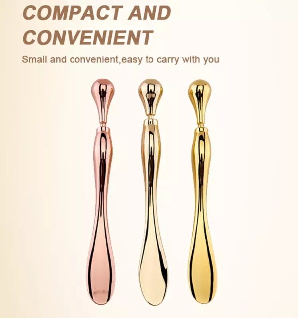 Eye Cream Stick Roller For Face Metal Spatula Puff Applicator Eye Cream Massager Facial Cream Massage Sticks Eye Metal Makeup Spatula Eye Wand 10cm - Image 10