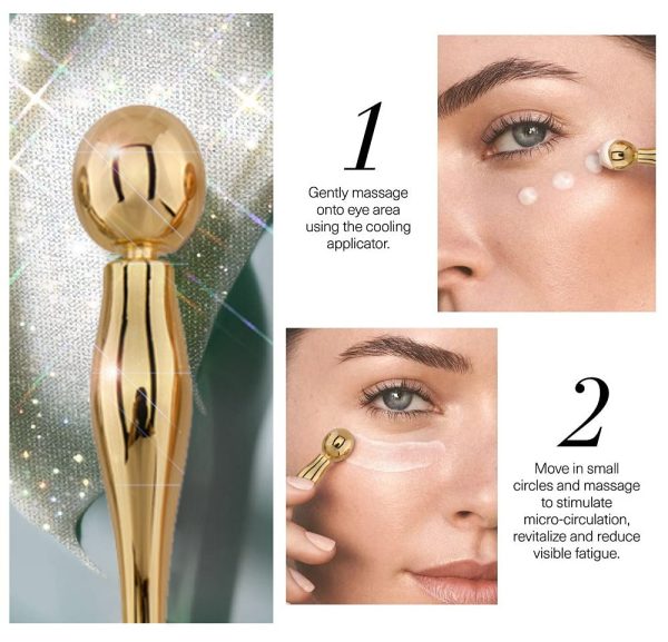 Eye Cream Stick Roller For Face Metal Spatula Puff Applicator Eye Cream Massager Facial Cream Massage Sticks Eye Metal Makeup Spatula Eye Wand 10cm - Image 4