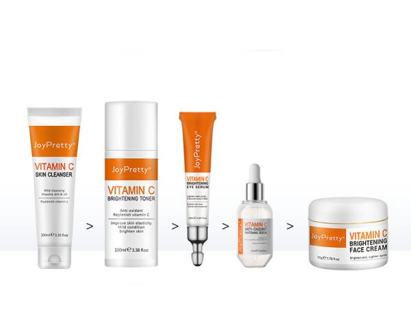 Vitamin C Cream Skin Brightening Set Hydration And Moisturizing 5-Piece Face Set - Image 7