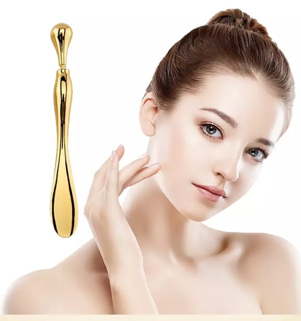 Eye Cream Stick Roller For Face Metal Spatula Puff Applicator Eye Cream Massager Facial Cream Massage Sticks Eye Metal Makeup Spatula Eye Wand 10cm - Image 3