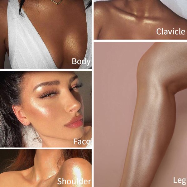 Liquid Highlighter Makeup Face Legs Brightener Concealer Liquid Glitter Bronzer Face Glow Cosmetics - Image 3
